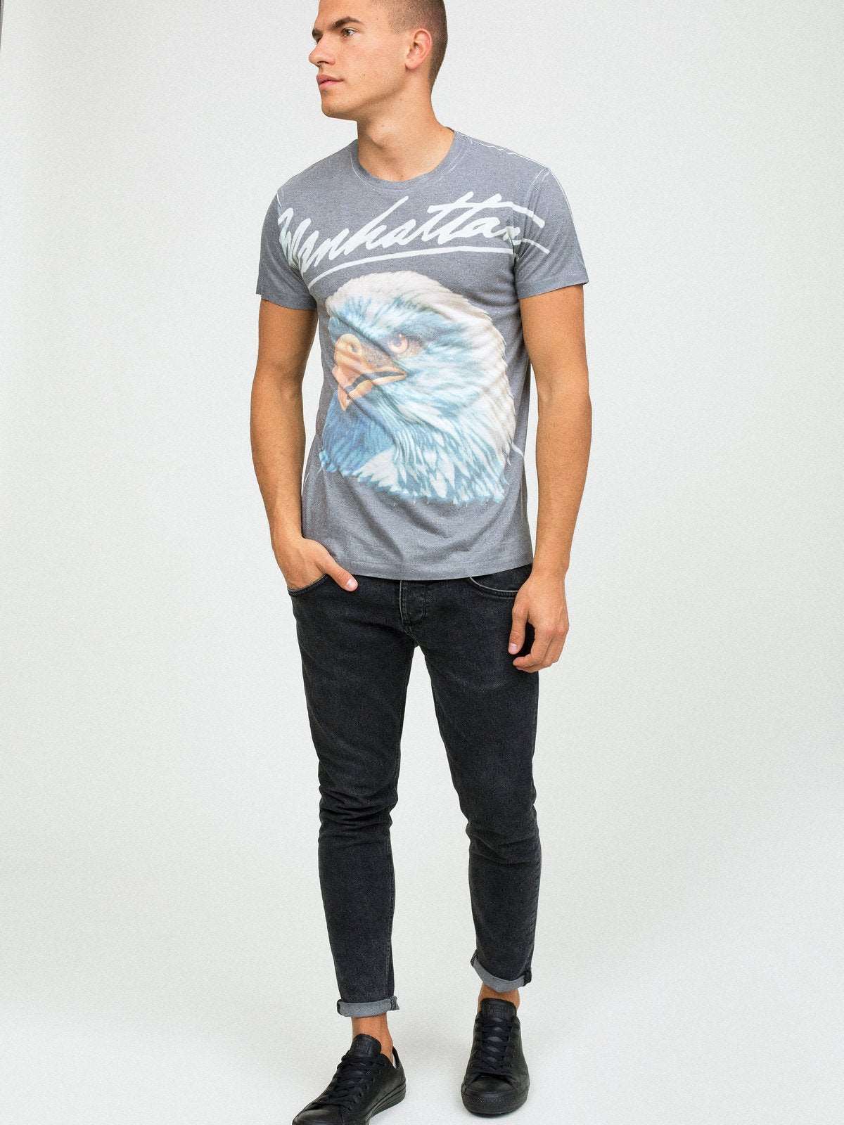 Sol Angeles Manhattan Eagle Men's Crew Neck T-Shirt
