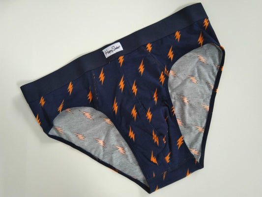 Happy Socks Men's Flash Underwear Brief - Navy