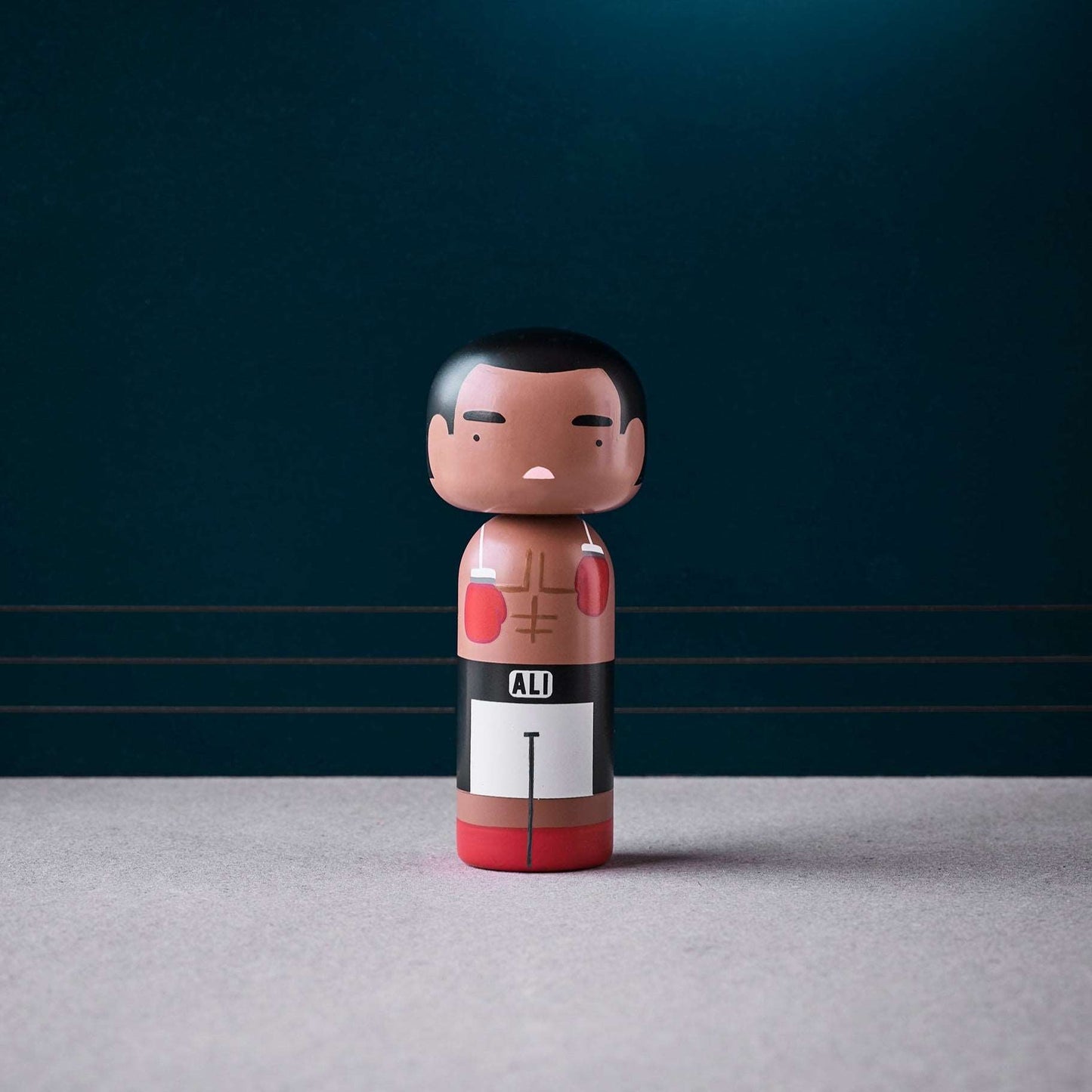 Lucie Kaas Sketch Inc Kokeshi Doll Muhammad Ali