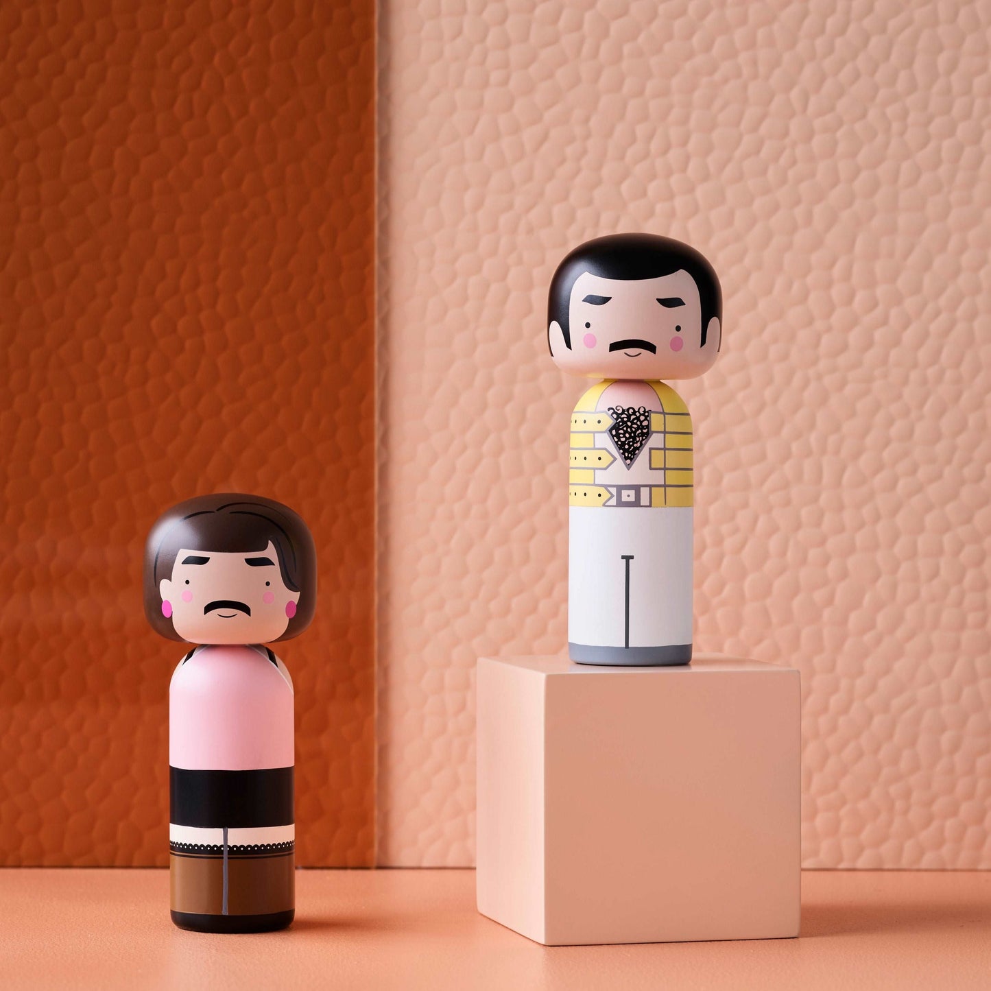 Lucie Kaas Sketch Inc Kokeshi Doll Freddie Mercury