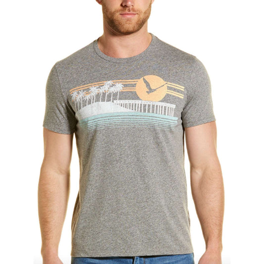Sol Angeles Sunset Pier Men's Crew Neck T-Shirt - Heather