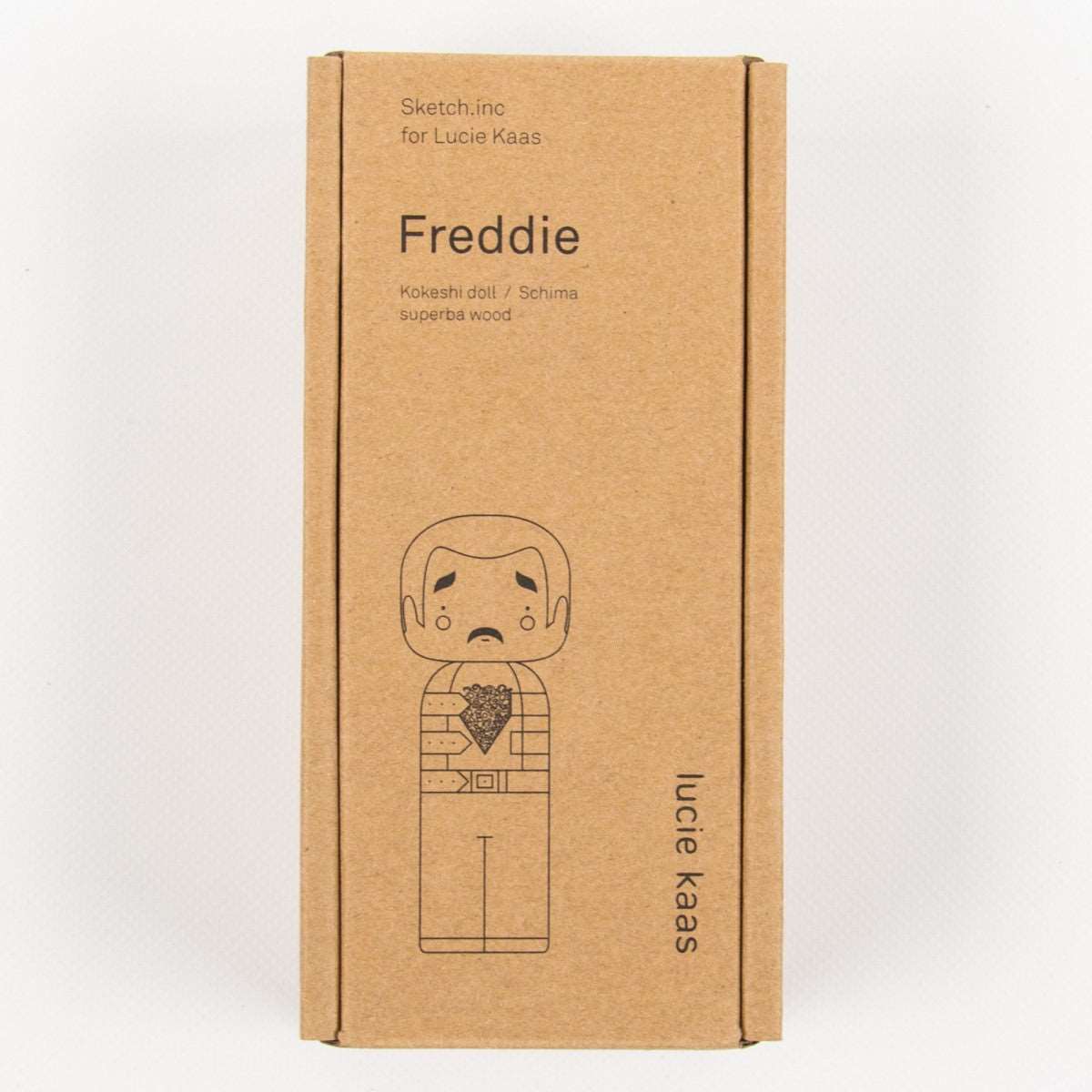 Lucie Kaas Sketch Inc Kokeshi Doll Freddie Mercury