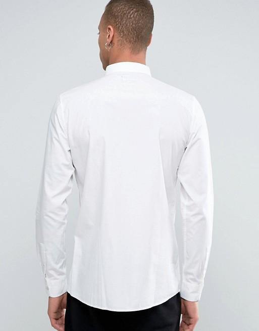 Dr Denim Alvar Slim Fit Men's Shirt - White | CIRCA75