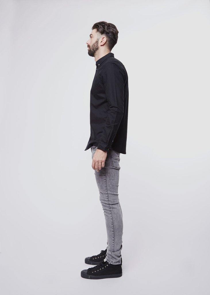 DR DENIM MEN'S PETE SLIM FIT SHIRT BLACK