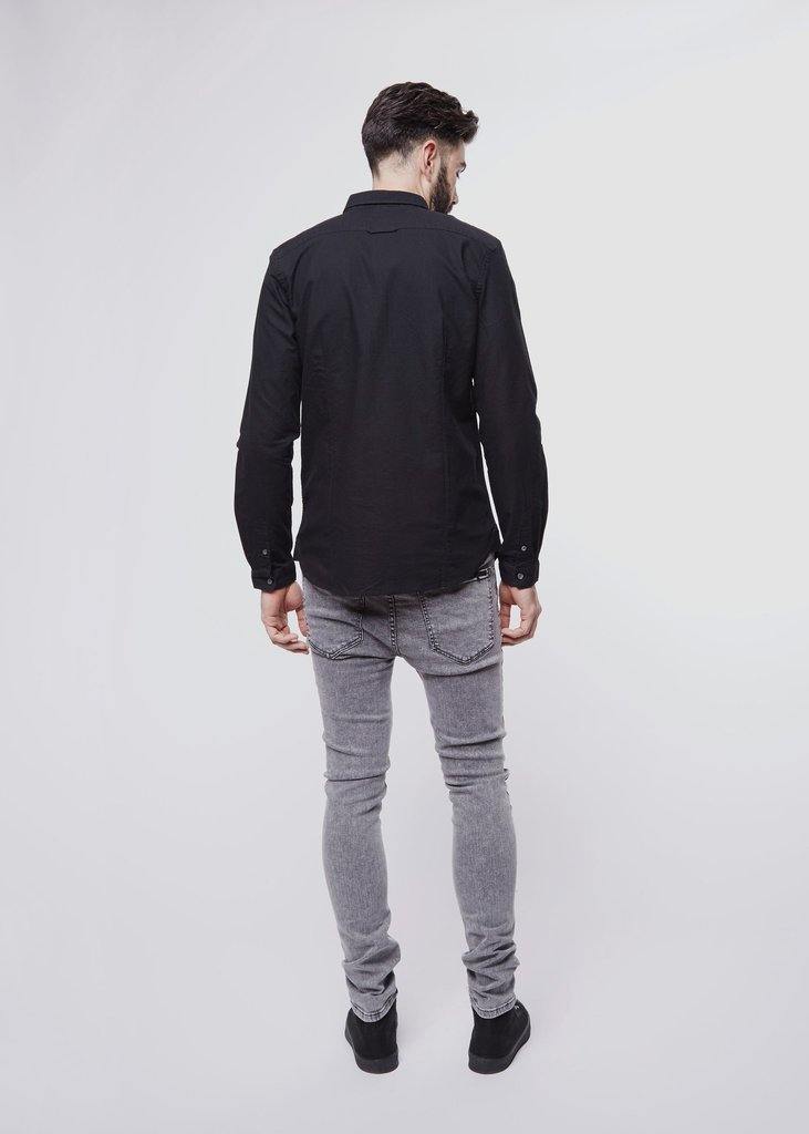 DR DENIM MEN'S PETE SLIM FIT SHIRT BLACK