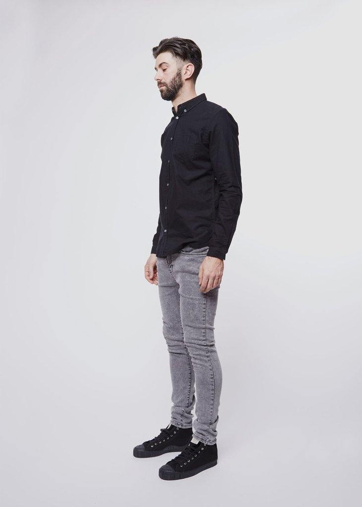 DR DENIM MEN'S PETE SLIM FIT SHIRT BLACK
