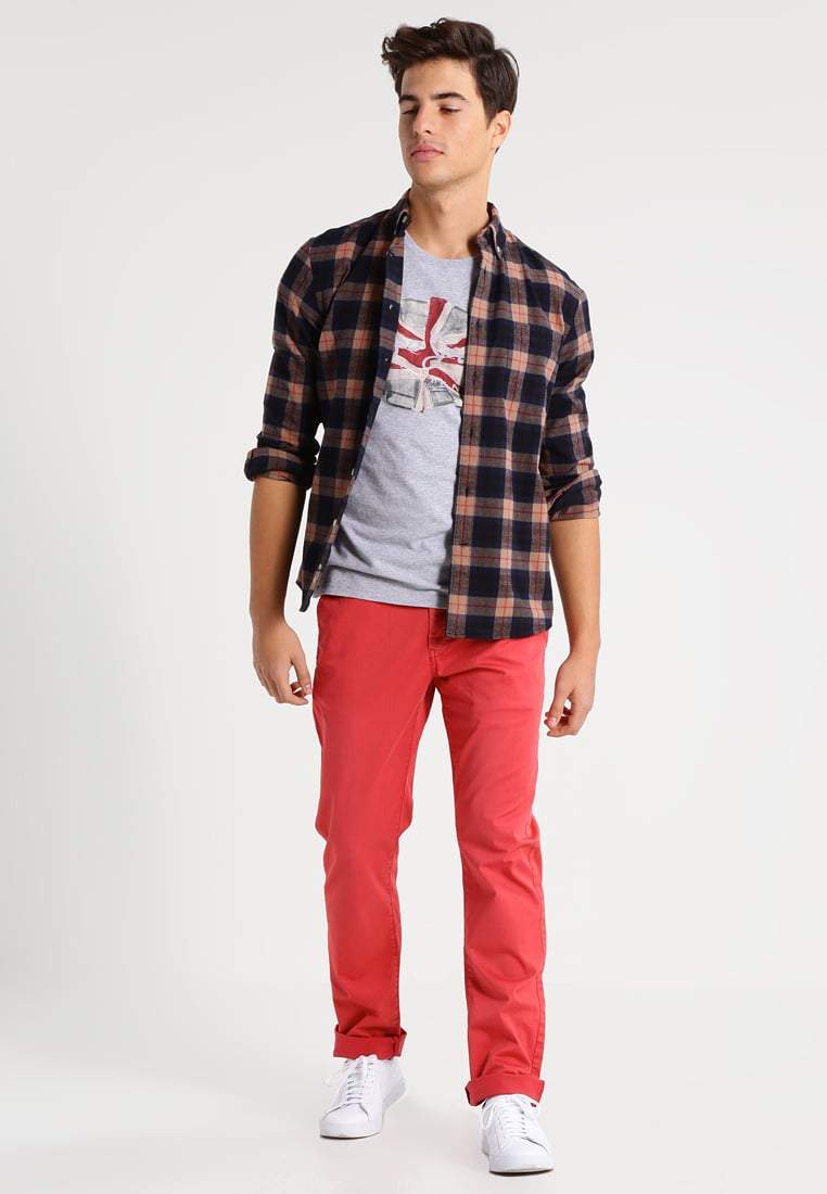 Pepe Sloane Men's Chino - Cedar Wood Red