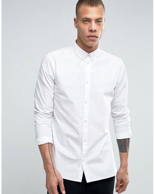 Dr Denim Alvar Slim Fit Men's Shirt - White | CIRCA75