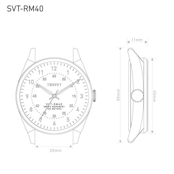 TSOVET SVT-RM40 BLACK MEN'S WATCH