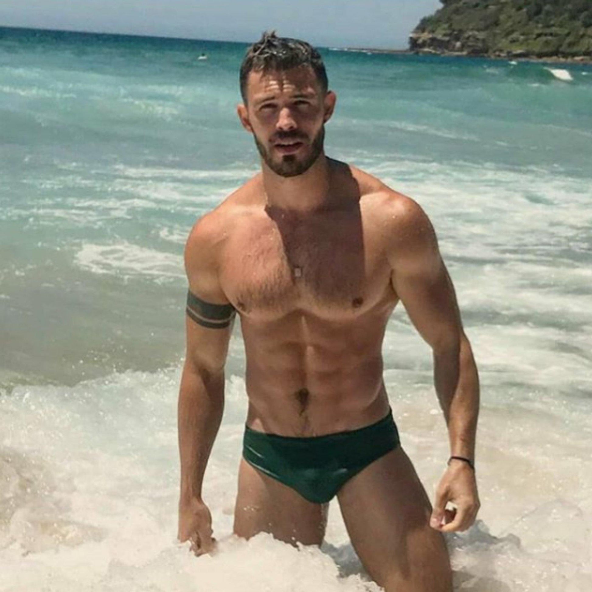 CIRCA75 Mens Swim Briefs - Bottle Green - 2
