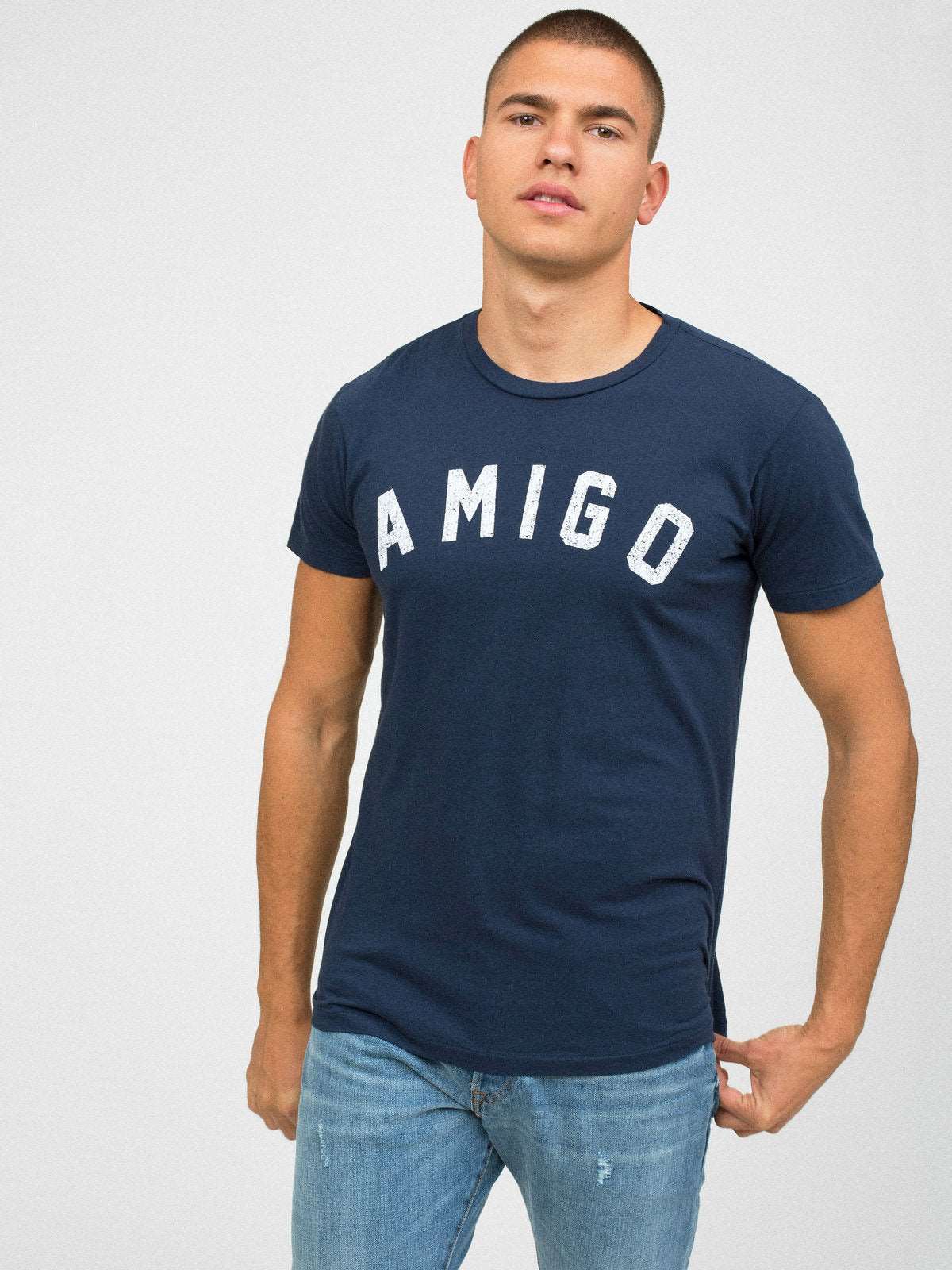 Sol Angeles Amigo Men's Crew Neck T-Shirt - Indigo