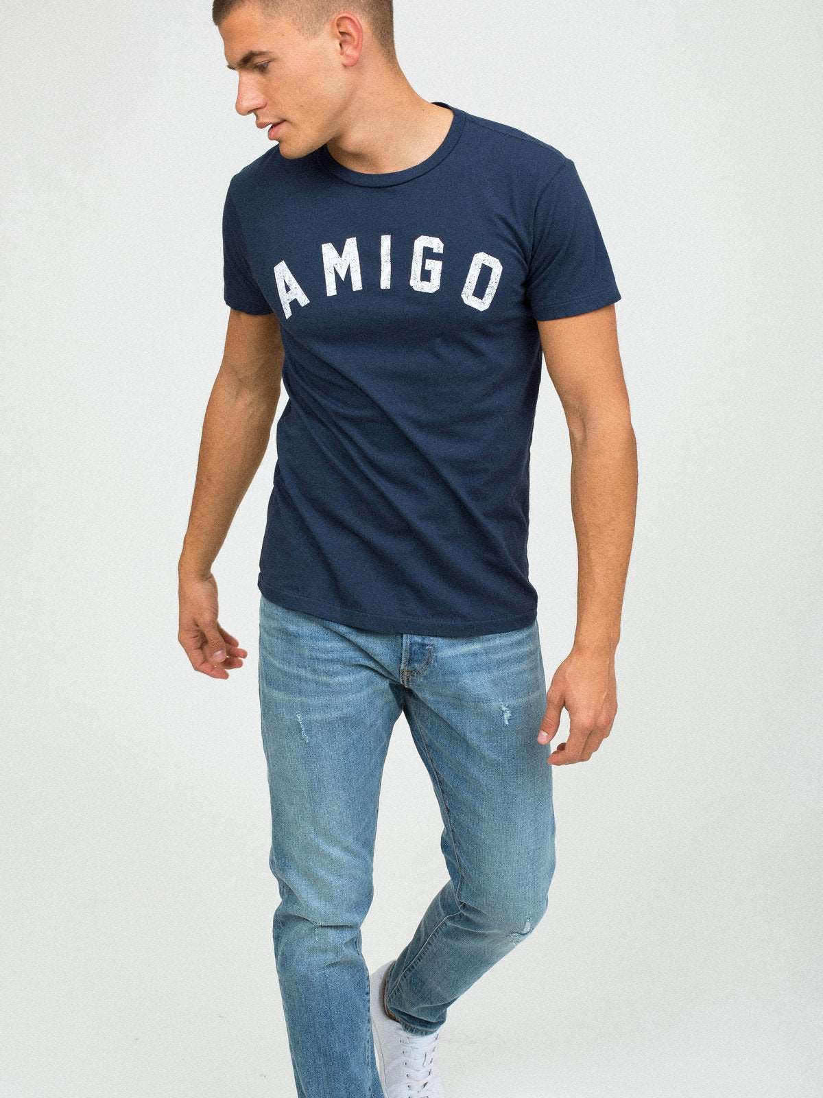 Sol Angeles Amigo Men's Crew Neck T-Shirt - Indigo | CIRCA75.