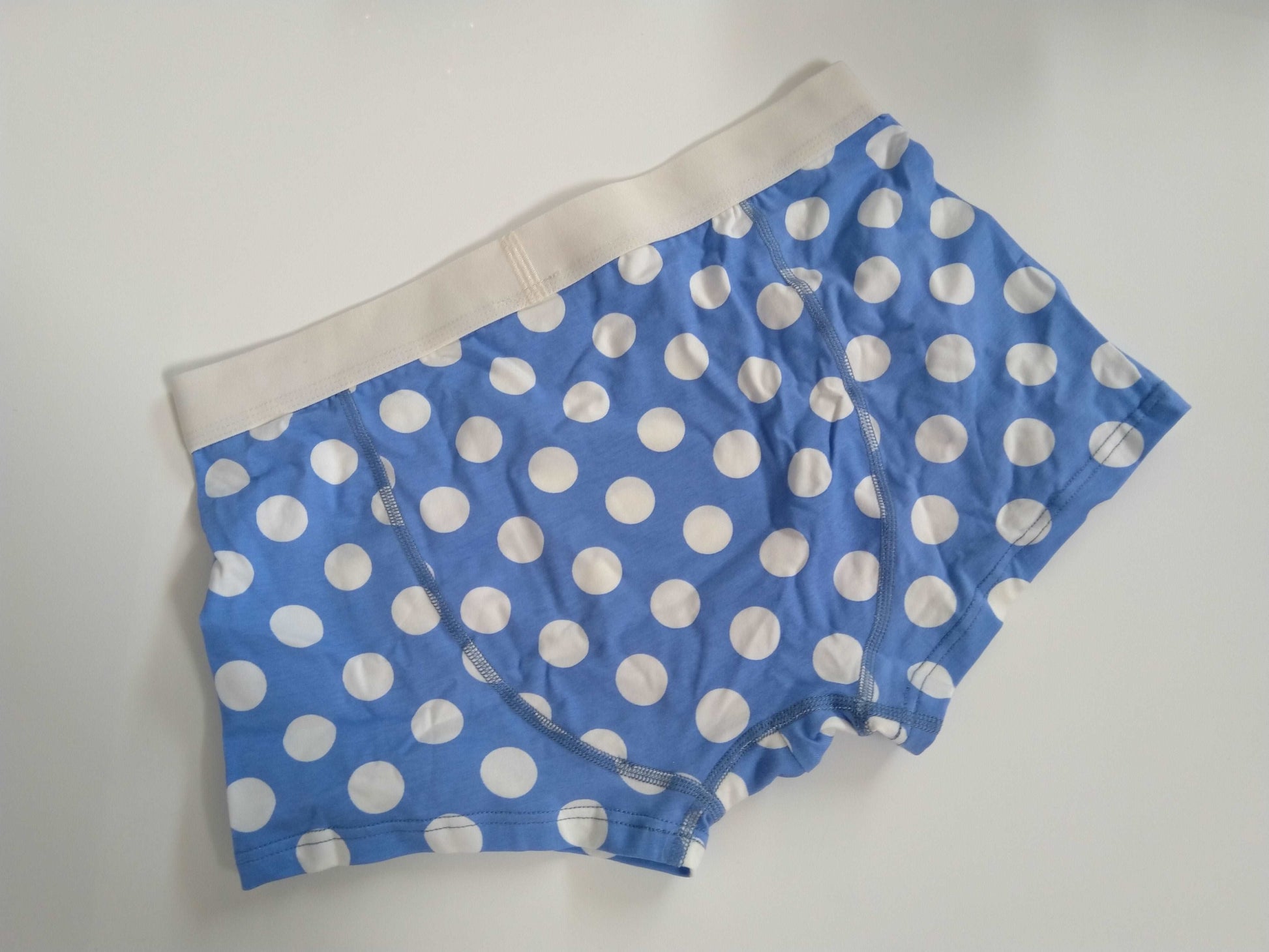 Happy Socks Men's Big Dot Underwear Trunk - Light Blue