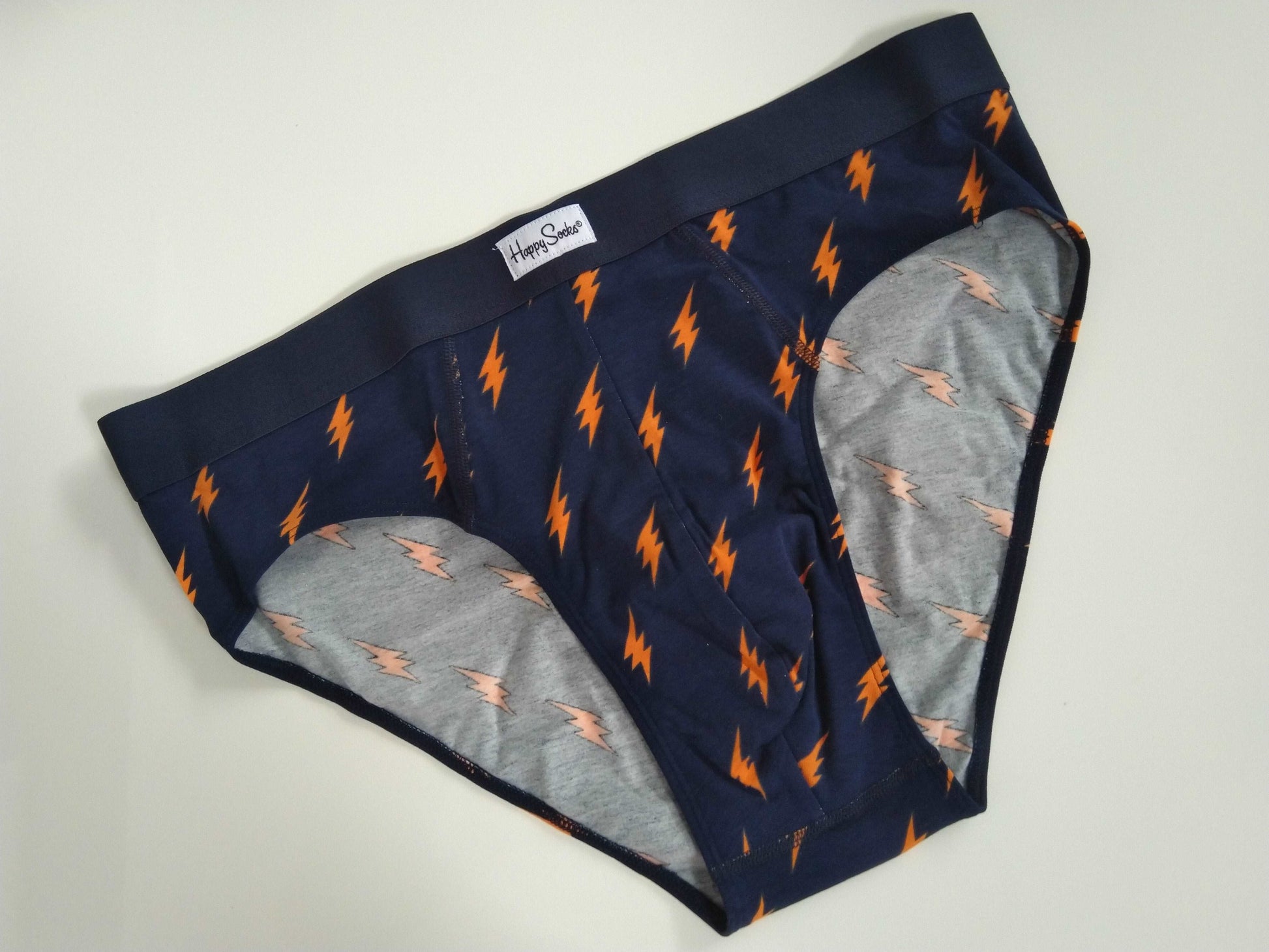 Happy Socks Men's Flash Underwear Brief - Navy | CIRCA75