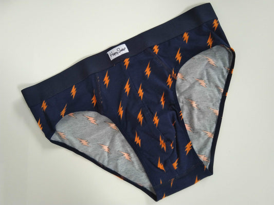 Happy Socks Men's Flash Underwear Brief - Navy | CIRCA75.