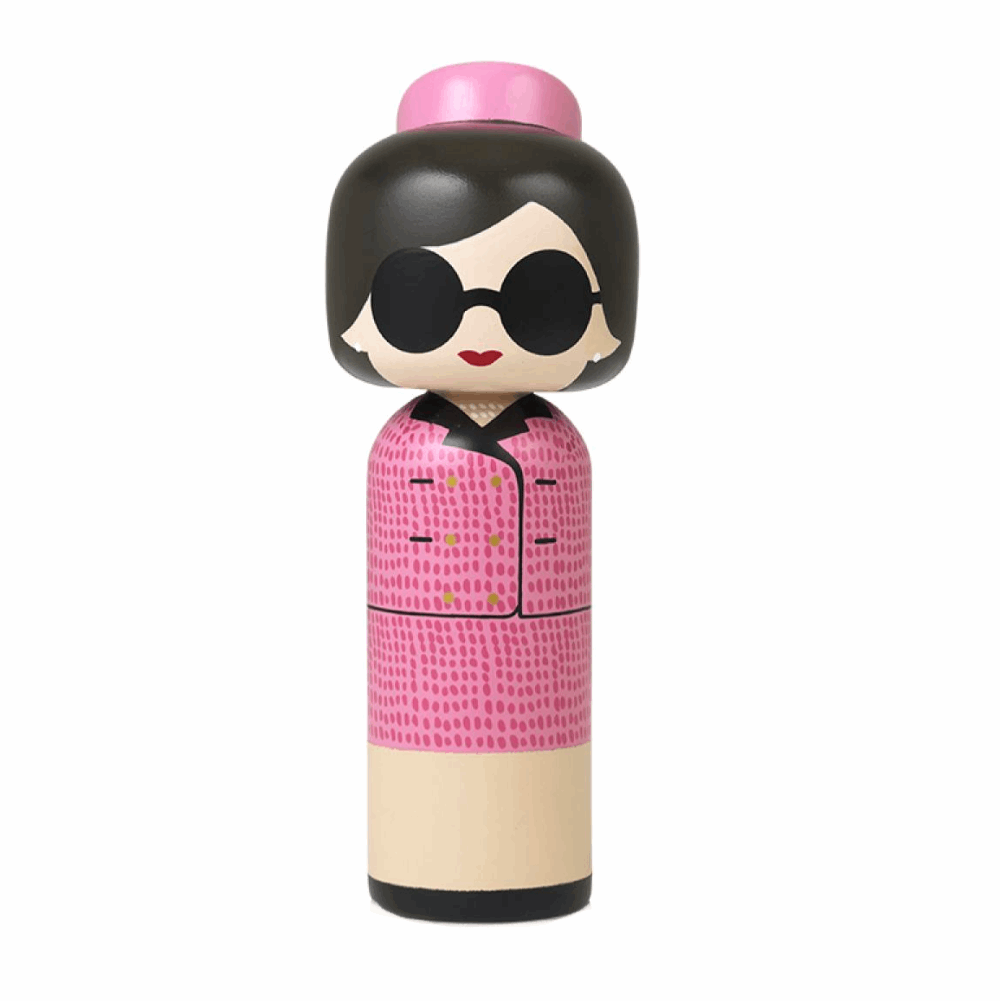 Lucie Kaas Sketch Inc Kokeshi Doll Jackie Kennedy Onassis | CIRCA75