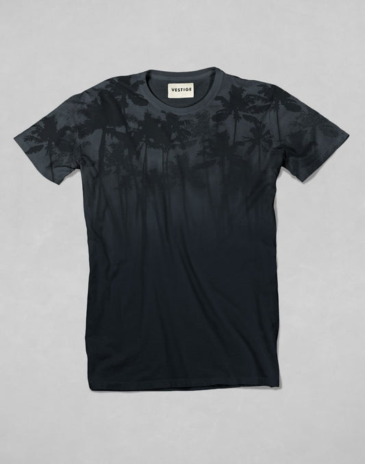 Vestige Men's Lost Black Print T-Shirt