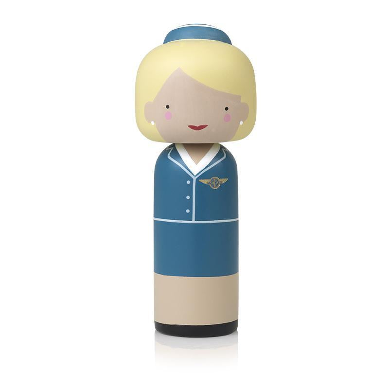 Lucie Kaas Sketch Inc Kokeshi Doll Pan Am | CIRCA75.