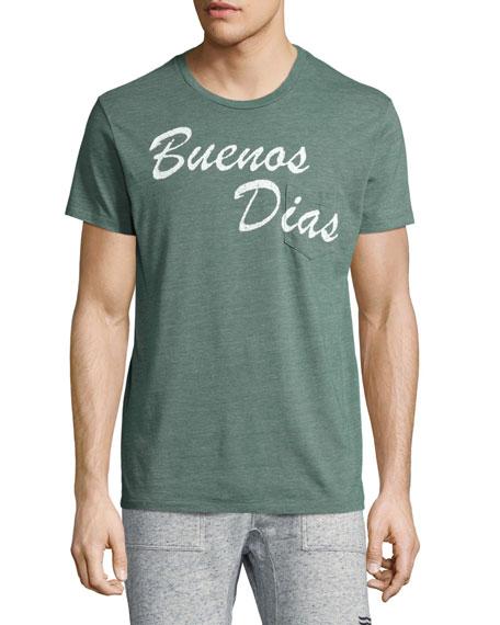 Sol Angeles Buenos Dias Pocket Men's T-Shirt - Green | CIRCA75.