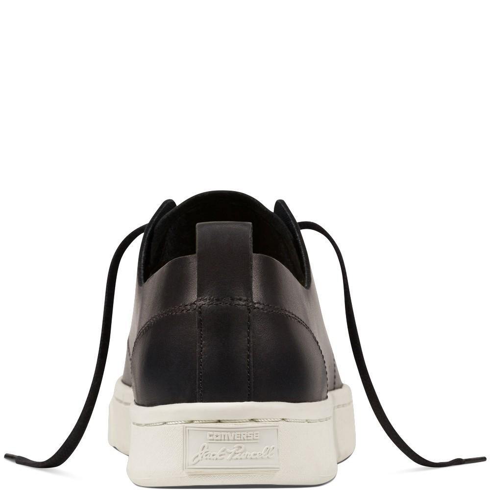 Converse jack purcell hot sale black leather