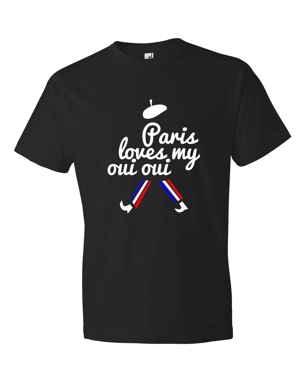 Swish Embassy Paris Loves My Oui Oui T-Shirt Black | CIRCA75.